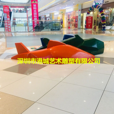 深圳生产装饰玻璃钢鲸鱼休闲椅雕塑价格