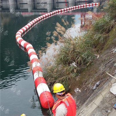 取水明渠柔性拦污网浮漂垃圾拦截装置