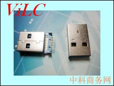 AM3.0沉板1.9mm一体式USB公头 有柱 方脚DIP