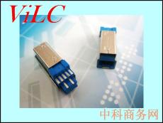 BM3.0 焊线式 B型USB公头 铜壳 盐雾24H LCP