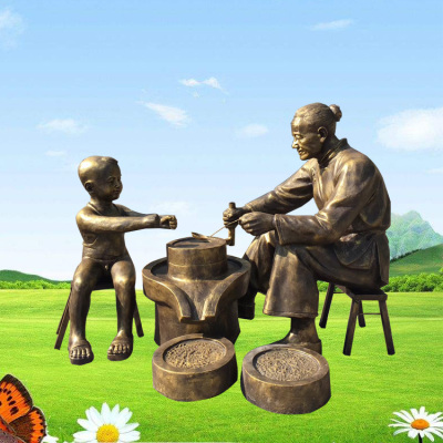 西峰农耕人物雕塑设计制作兰州农耕文化雕塑