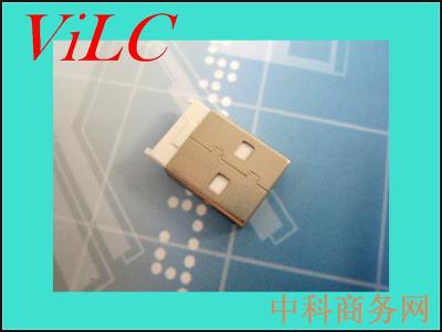 AM焊线式 USB公头 铁壳 白胶 吸塑盘 PBT