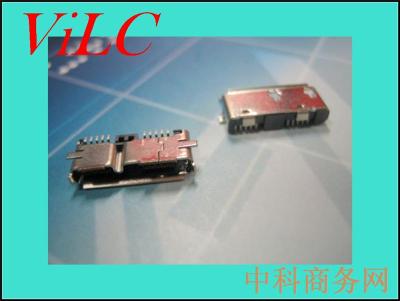 Micro 10P母座-MICRO3.0母座 全贴SMT 卷口