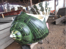 三亚海边景观玻璃钢海螺模型雕塑