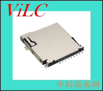 TF卡座1.8H自弹外焊自锁 MICRO-SD卡座