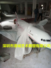 供应科谱教育玻璃钢航空模型飞机雕塑摆件