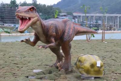 侏罗纪公园展厅展示仿真动物玻璃钢恐龙雕塑