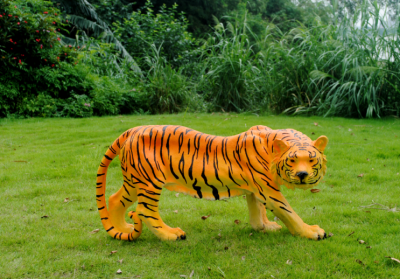 供应景区活动展览玻璃钢仿真动物老虎雕塑