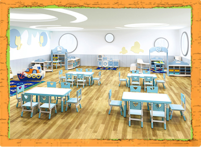 朗哥幼儿园整套美式系列课桌椅教室家具