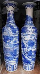供应1.8米陶瓷花瓶  手绘青花 景德镇陶瓷