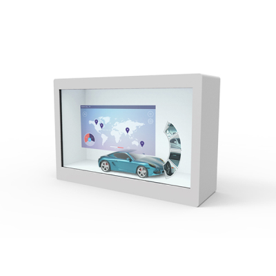 青岛透明屏展示柜-46寸透明屏智能显示器