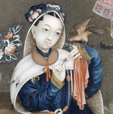十八世纪 中国画派 中国官员之妻