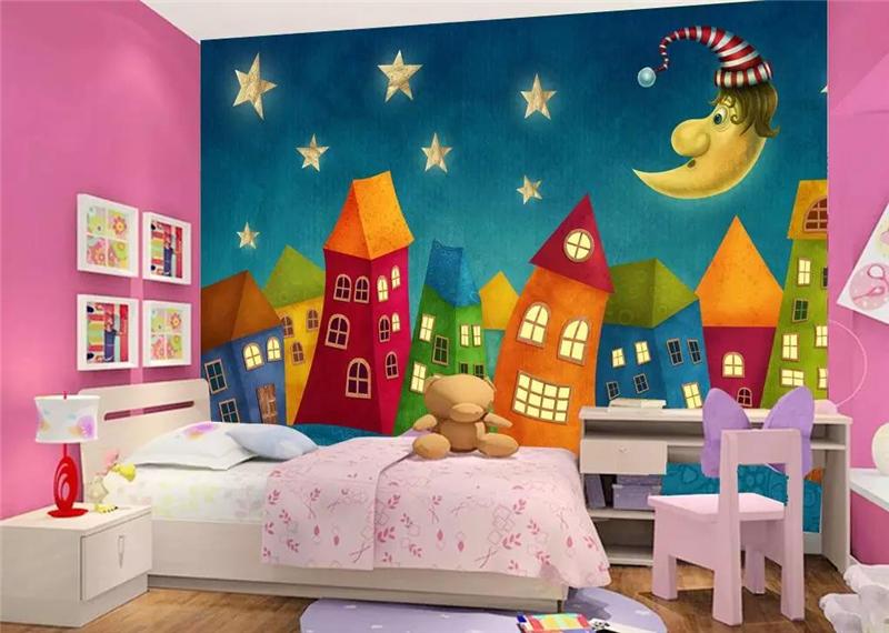 珠海儿童房墙绘 珠海儿童房彩绘 追梦墙绘