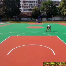 宜宾江安县防滑丙烯酸球场地坪运动场看台漆