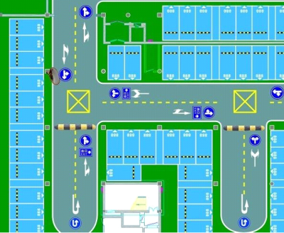 道路划线车库划线道路施工