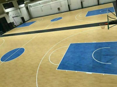 篮球场地面 篮球场pvc塑胶地板施工
