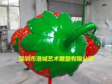 深圳玻璃钢烤漆仿真草莓雕塑厂家