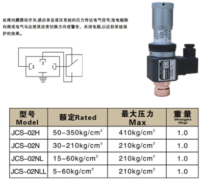 厂家直供东莞巨丰压力继电器JCS02N