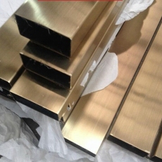 不銹鋼彩色6米管 拉絲304不銹鋼扁管