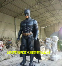 深圳玻璃钢蝙蝠侠雕塑商场春节装饰品