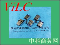 沉板2.2-3.0AM 貼板USB公座-無柱 SMT公頭