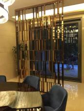 杭州酒店KTV客厅彩色黑钛金屏风隔断