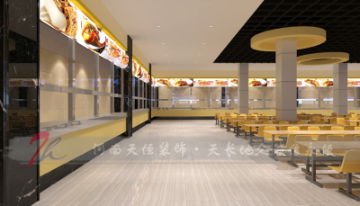 郑州学校餐厅装修设计要找专业的装饰公司
