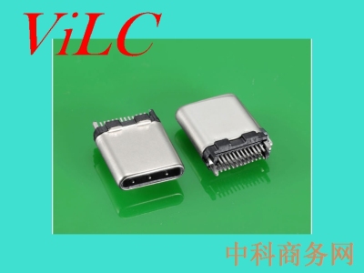 24P雙排貼片TYPE C母座/四腳直插-有柱 編帶