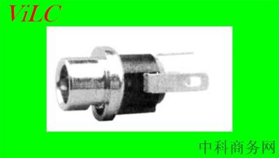 焊线式DC电源插座DC00250 钢头平口 直流电