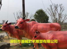 深圳农耕文化仿真黄牛雕塑造型报价厂家