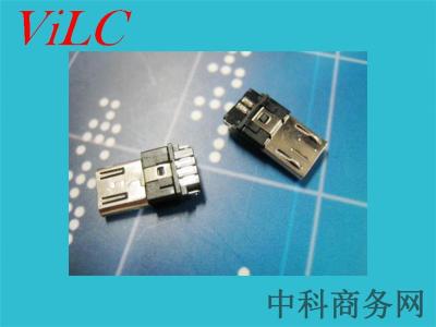 MICRO 5P USB公头-带弹片-有接地片 盘装