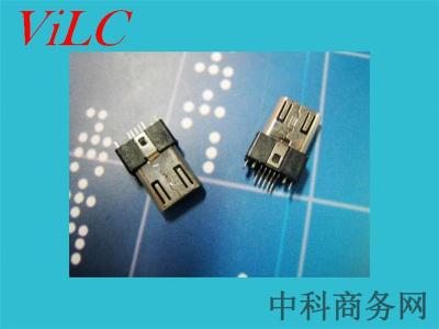 平贴90度-SMT式MICRO 5P USB公头 双弹片LCP