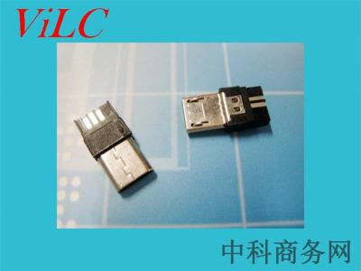 胶芯加长MICRO 5P USB公头-双面接线 迈克头