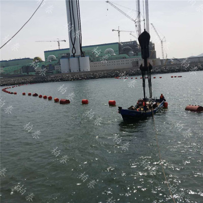 海上拦污网浮漂港口漂浮物导漂屏施工