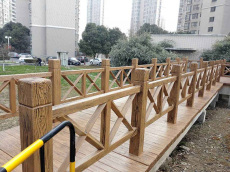 陕西水泥仿木栏杆设计仿木纹栏杆款式价格