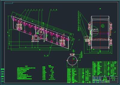 ZKB3060直线振动筛CAD制造图纸