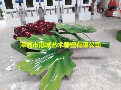 种植仿真水果玻璃钢葡萄雕塑来图订做厂家