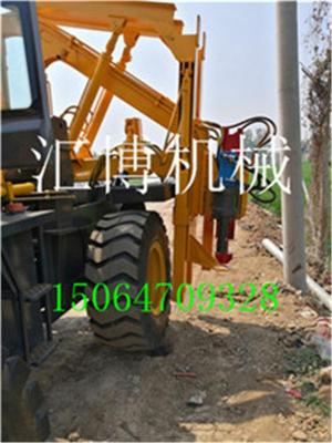 定制马路液压护栏打桩机 护栏打拔钻孔一体