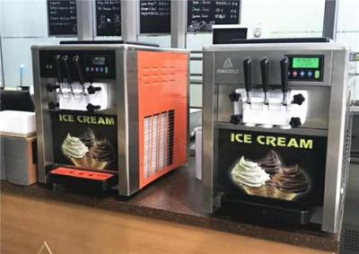 三色软冰淇淋机 自制冰淇淋机出租 夏季展