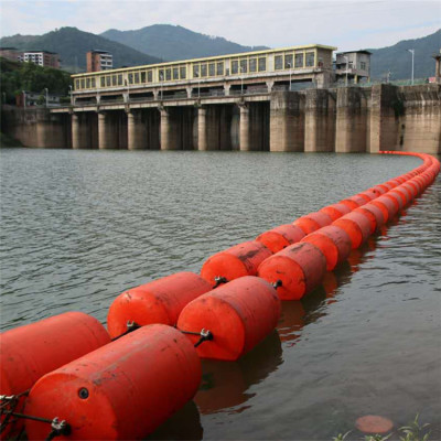 河道漂浮物拦污排浮筒水库浮桥式治漂浮排