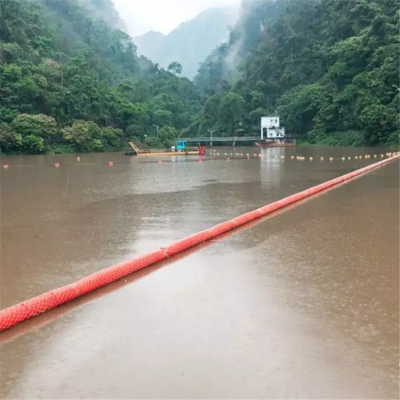 橙色浮筒式拦污漂各种形状拦污索报价