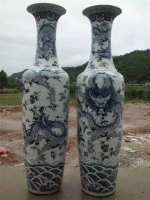 供应手绘青花大花瓶 2米花瓶直销厂家
