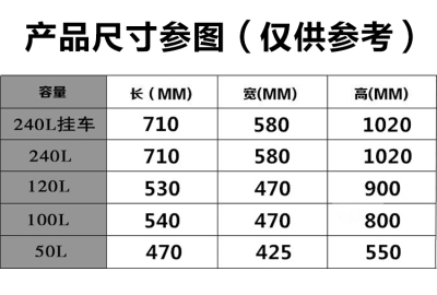 戶外垃圾桶大碼加厚塑料240l環衛120升室外