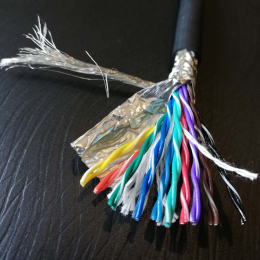 20芯拖链电缆0.25平方高柔耐油双绞屏蔽线缆