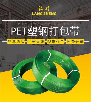 江门厂家绿色PET塑钢带打包带1608捆扎带