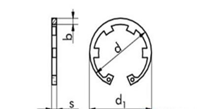 带齿孔用挡圈 Internal retaining rings