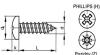 盘头十/米字自攻钉 Tapping screws