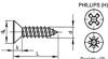 沉头十/米字自攻钉 Tapping screws