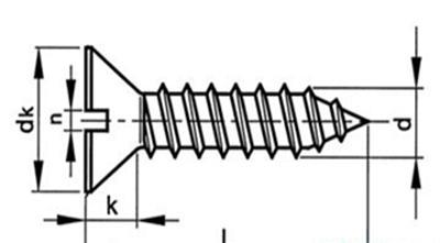 沉頭一字自攻釘 Tapping screws