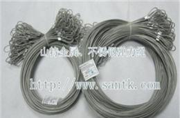 不锈钢扣压保险绳 钢丝绳压铝扣保险绳 设备用保险绳